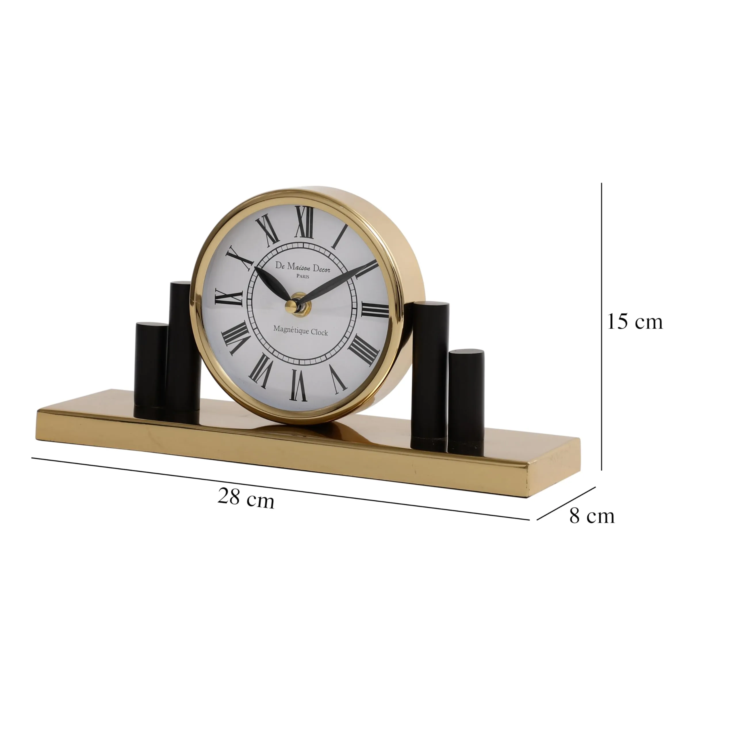 Decor de Maison Harbor Hour Clock in Gold Table Clock for Home Decor