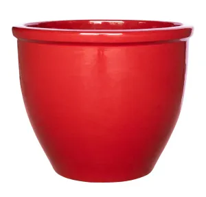 Decorative Red Flower Pot - Stylish Planter for Indoor & Outdoor Spaces(Set Of 3)