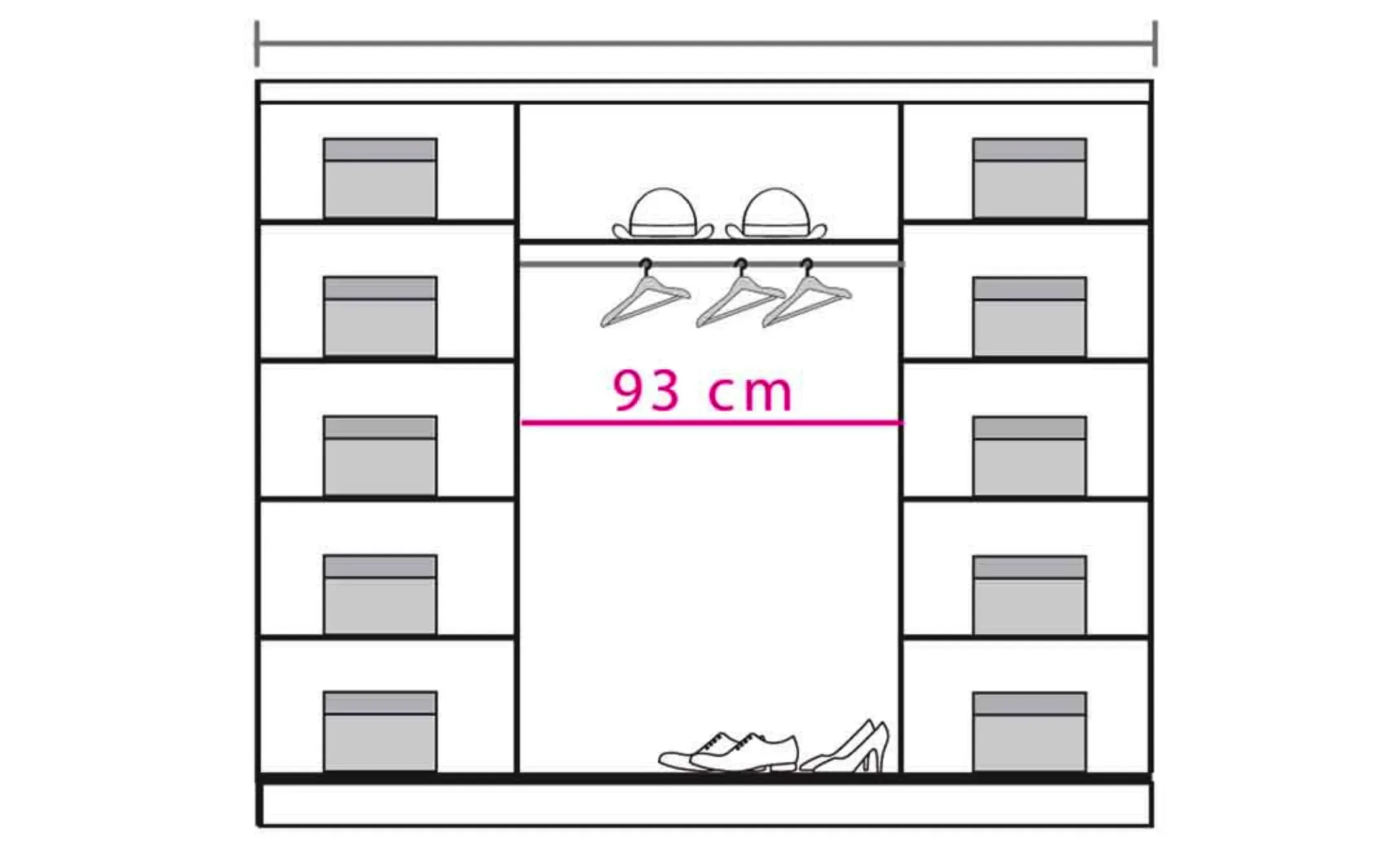 Dome DO6 Sliding Door Wardrobe 240cm
