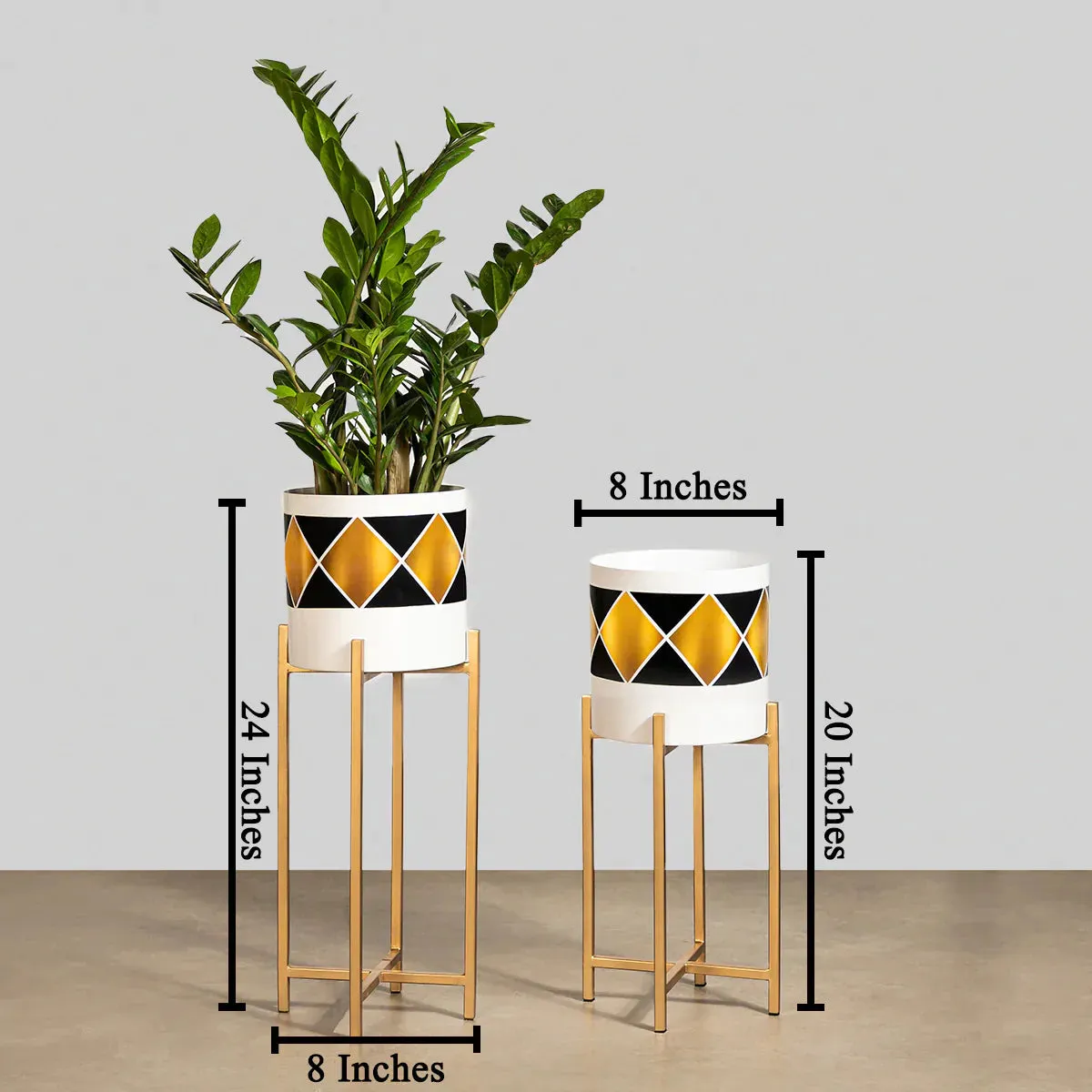 Elegance Personified Metal Planters : Set of Two