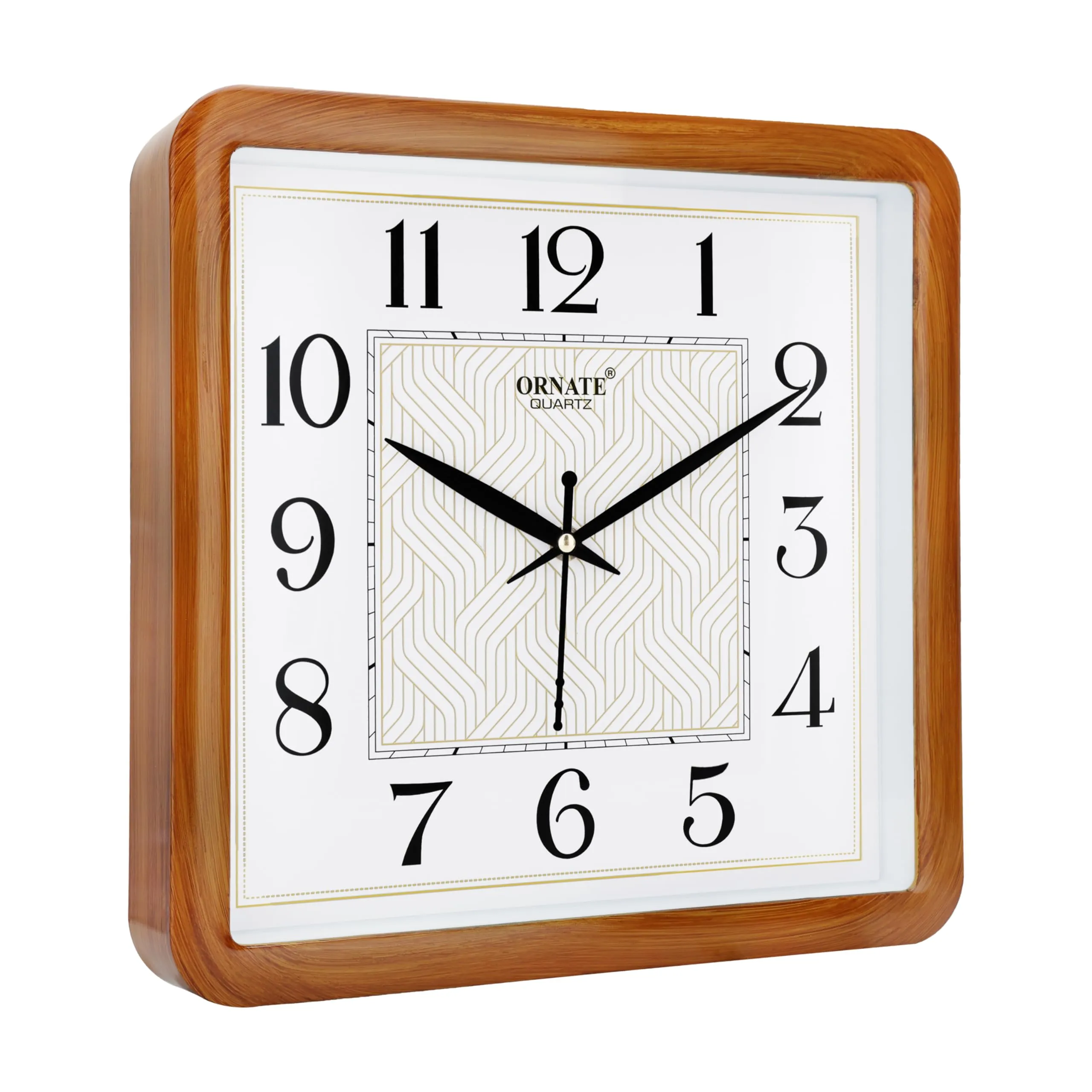 Elica Wooden Look Home and Office Plastic Wall Clock (Wood)