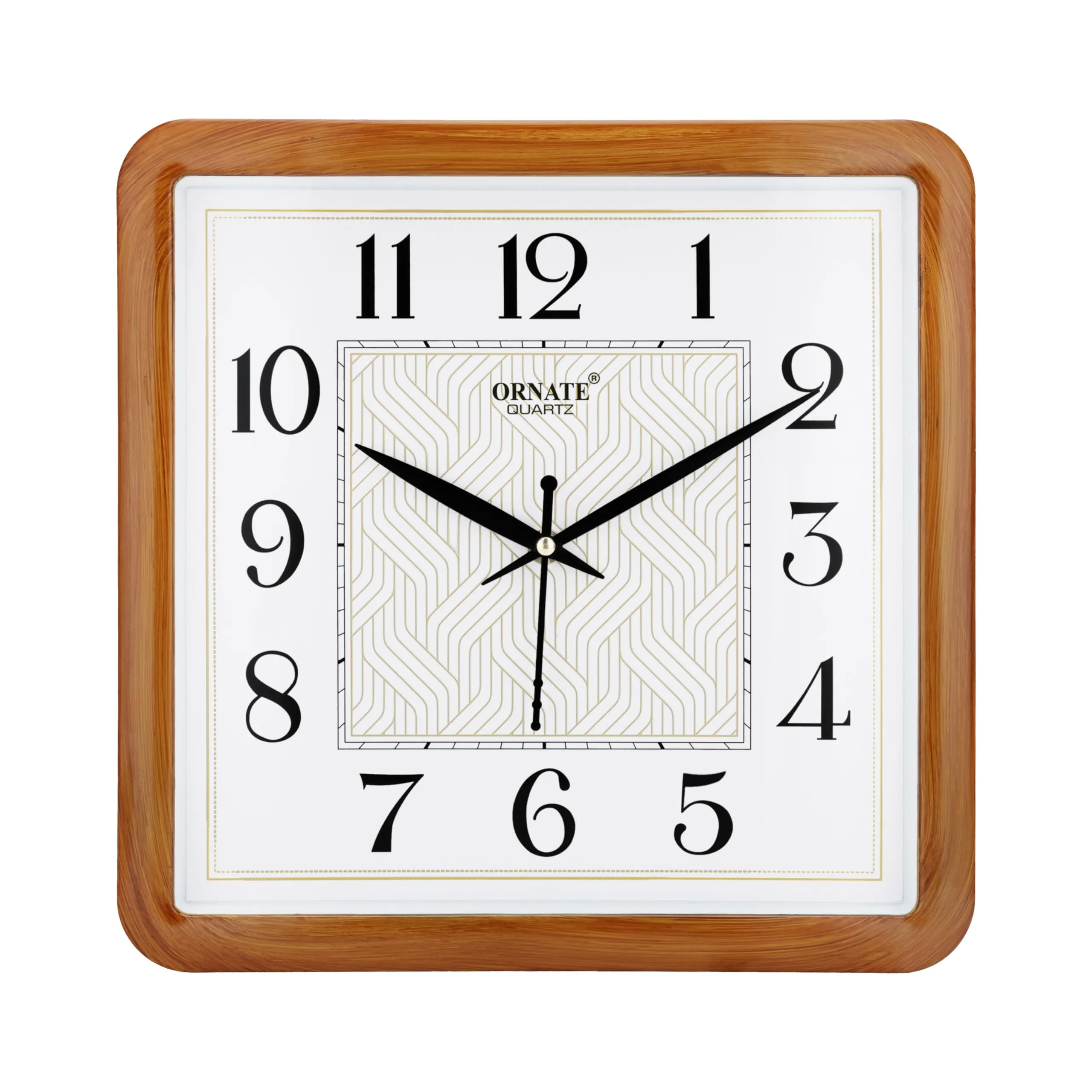 Elica Wooden Look Home and Office Plastic Wall Clock (Wood)