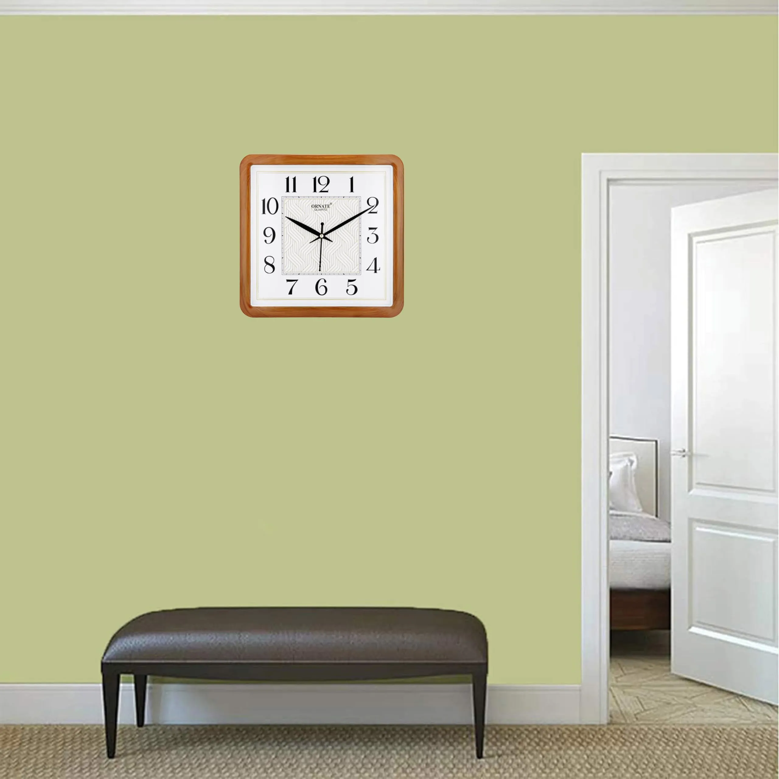 Elica Wooden Look Home and Office Plastic Wall Clock (Wood)