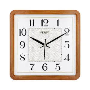 Elica Wooden Look Home and Office Plastic Wall Clock (Wood)