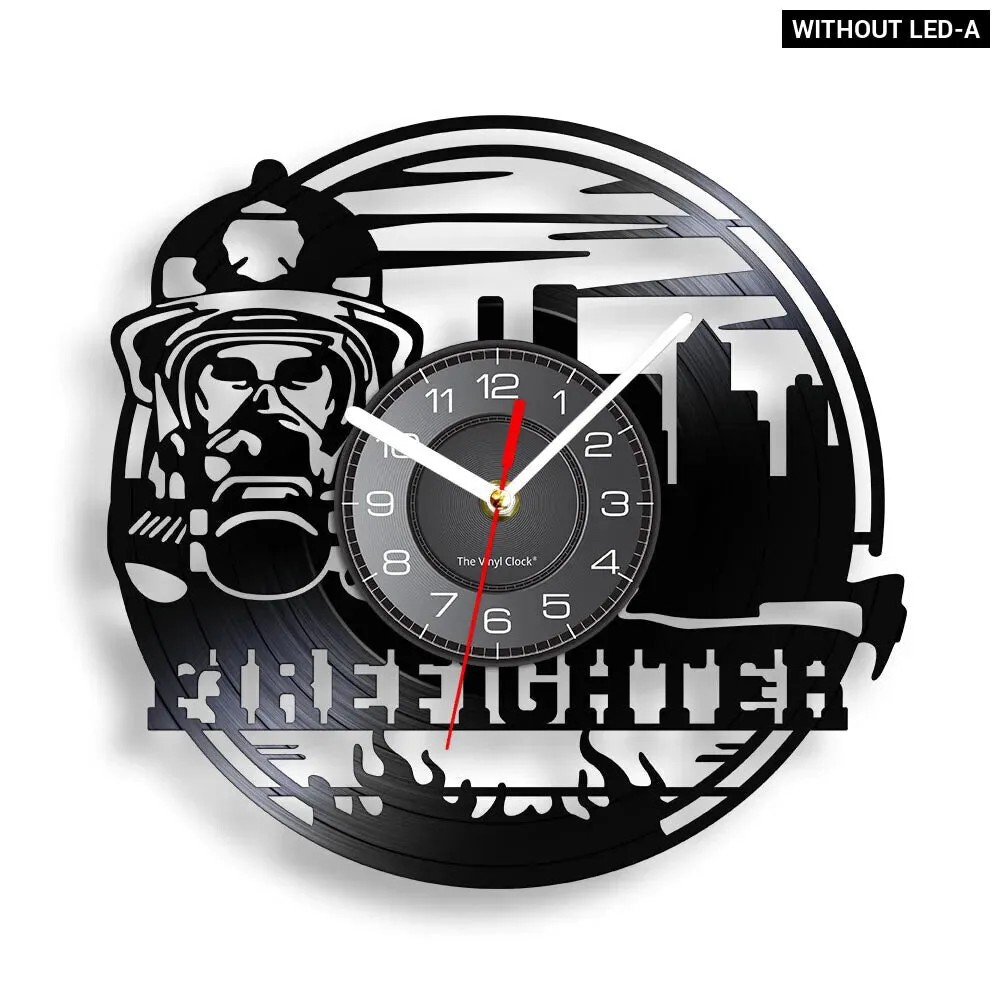 Firefighter Wall Clock with Maltese Cross Design