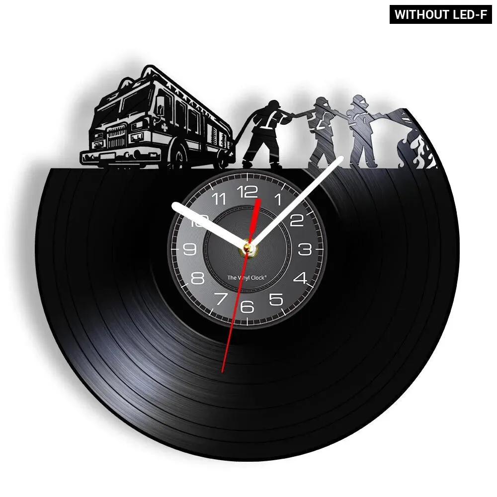 Firefighter Wall Clock with Maltese Cross Design