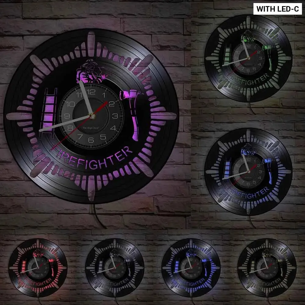 Firefighter Wall Clock with Maltese Cross Design