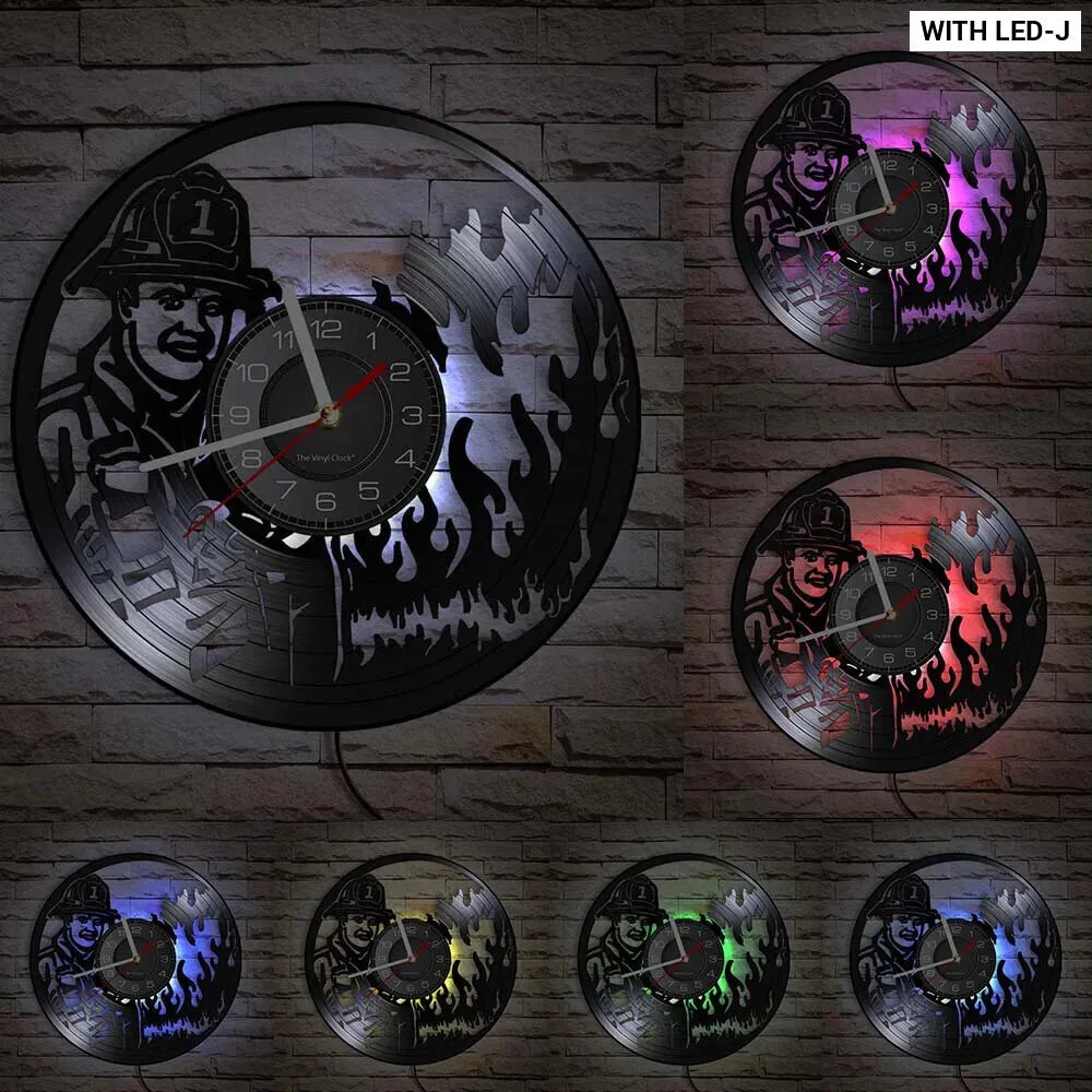 Firefighter Wall Clock with Maltese Cross Design