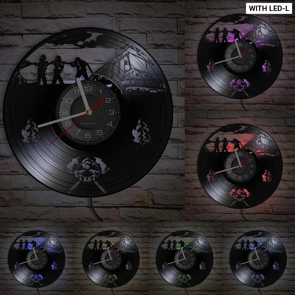 Firefighter Wall Clock with Maltese Cross Design