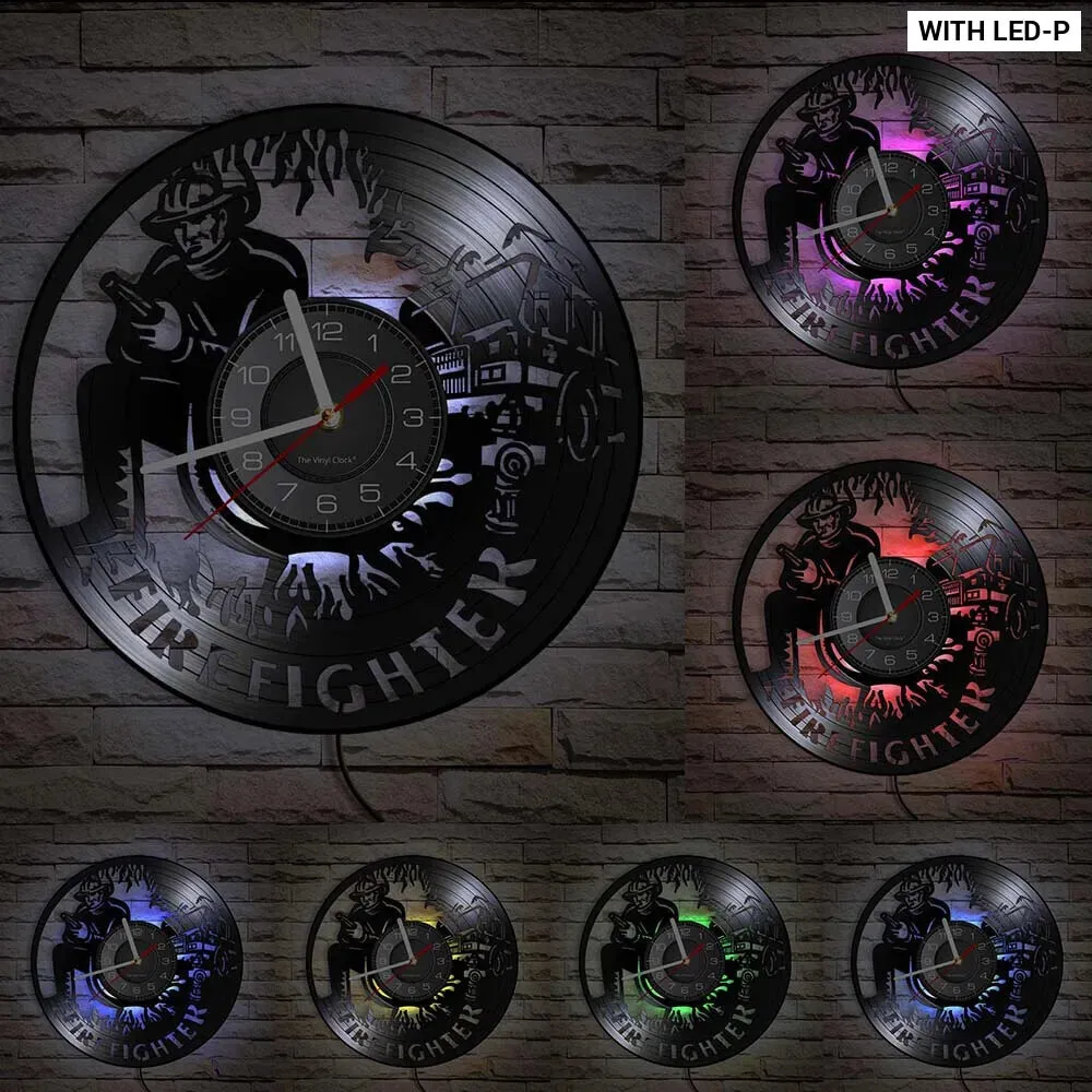 Firefighter Wall Clock with Maltese Cross Design