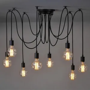 Flr101 Edison Lights 8 Heads Industrial Style Chandelier