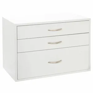 freedomRail Three-Drawer O-Box - White