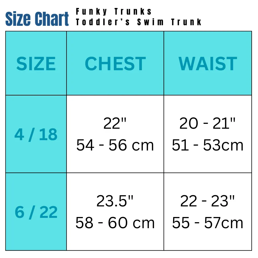 Funky Trunks Toddler Boys Printed Trunks FTS002B - Chaz Michael