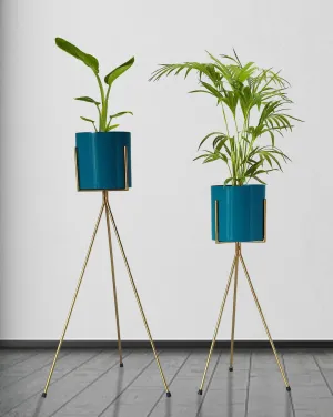GOLDEN STAND  PLANTER SET OF 2