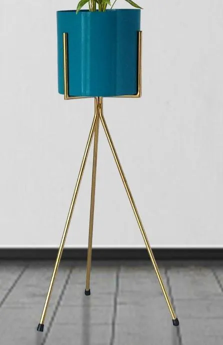 GOLDEN STAND  PLANTER SET OF 2