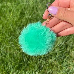 Green PomPom Water Bottle Charm