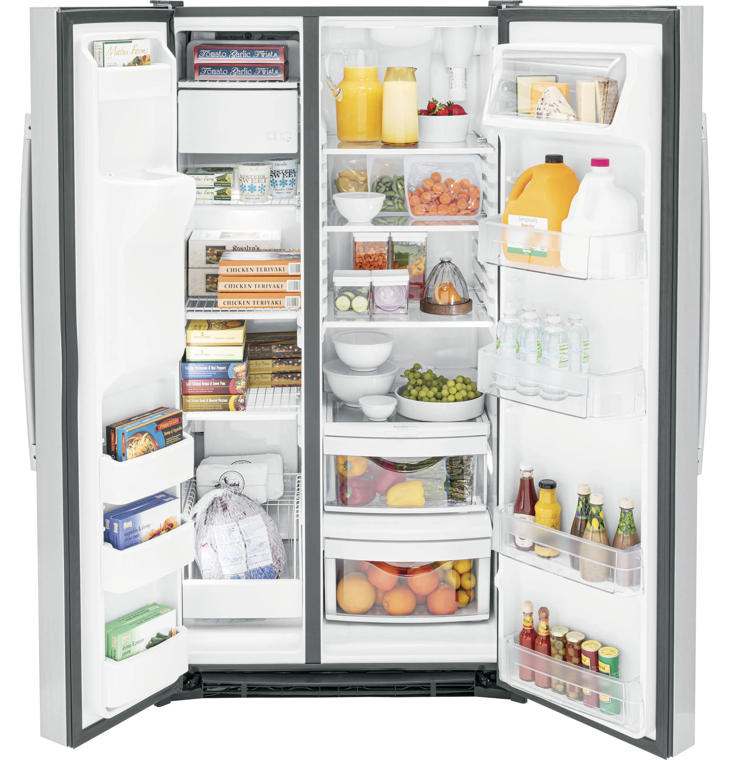 GSE25GYPFS GE® ENERGY STAR® 25.3 Cu. Ft. Side-By-Side Refrigerator
