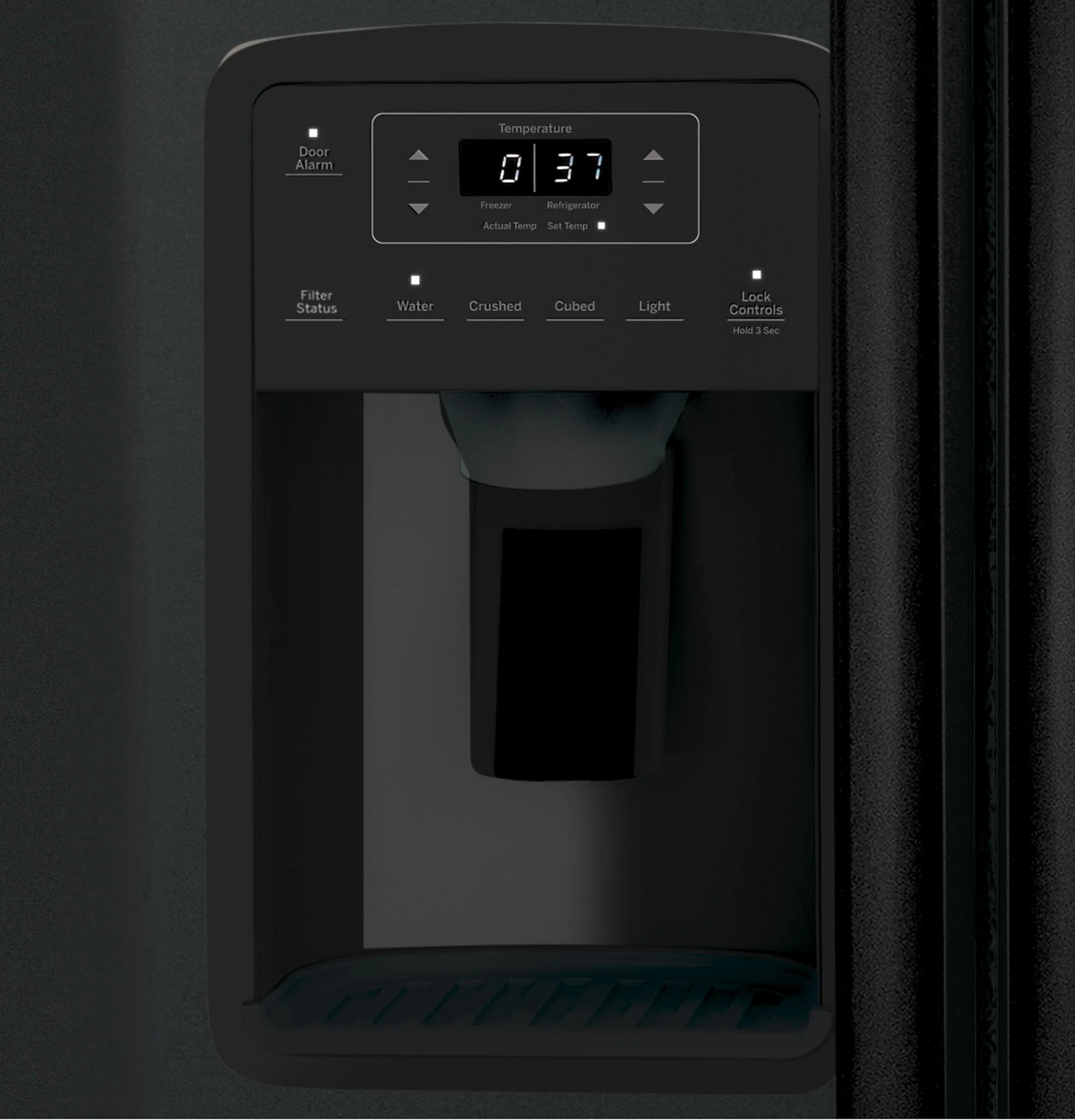 GSS23GGPBB GE® 23.0 Cu. Ft. Side-By-Side Refrigerator