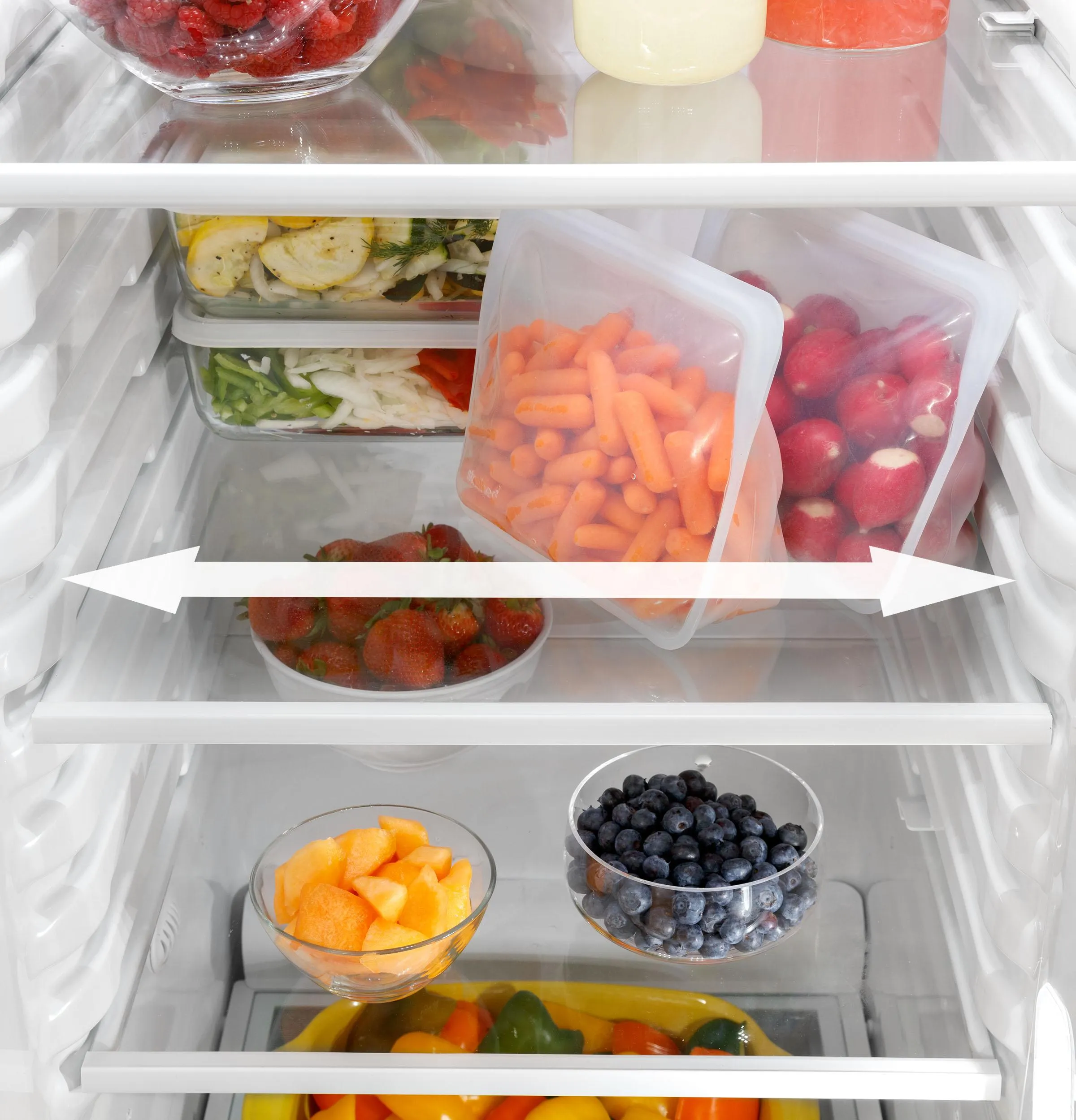 GSS23GGPWW GE® 23.0 Cu. Ft. Side-By-Side Refrigerator