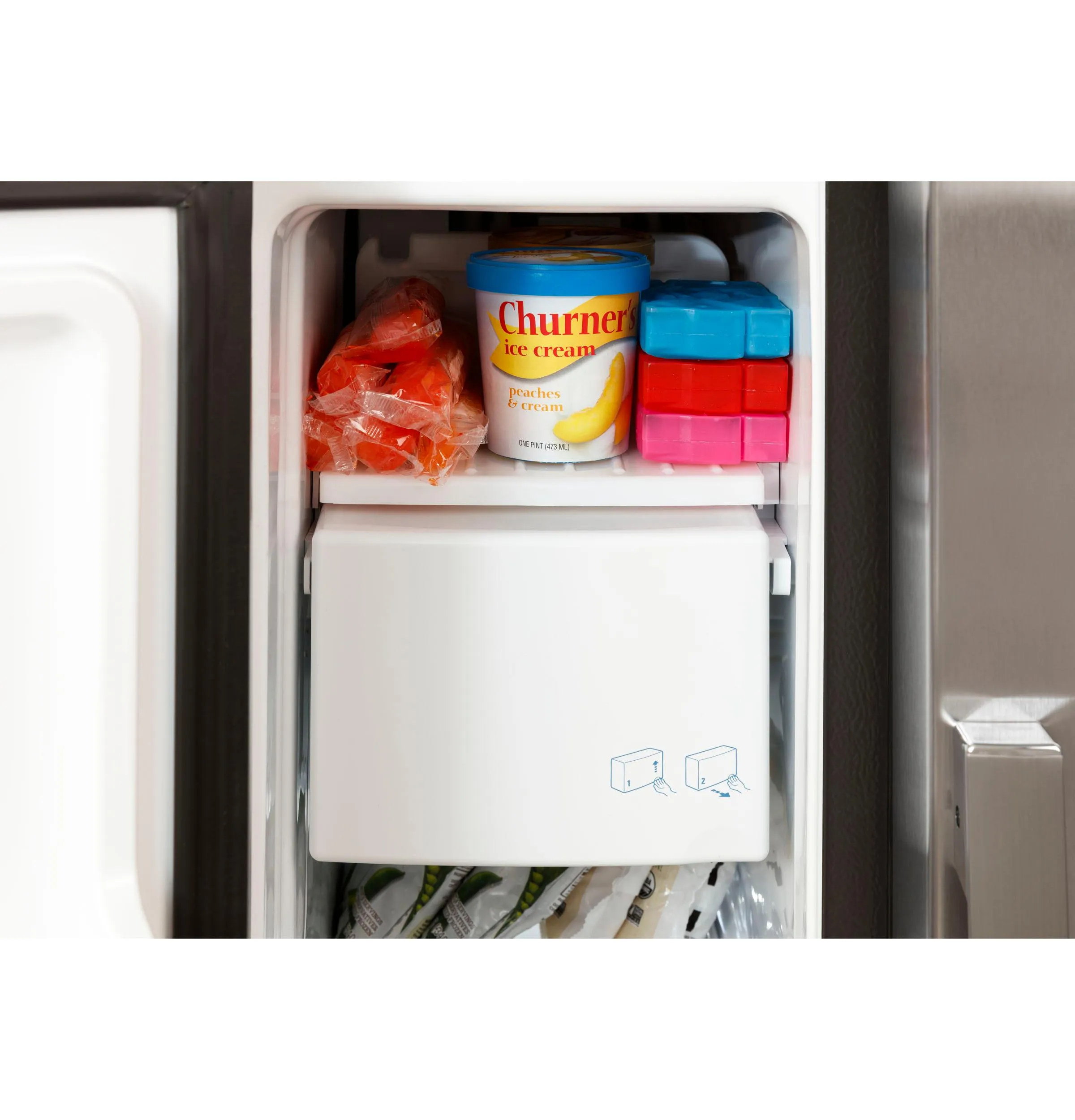 GSS23GGPWW GE® 23.0 Cu. Ft. Side-By-Side Refrigerator