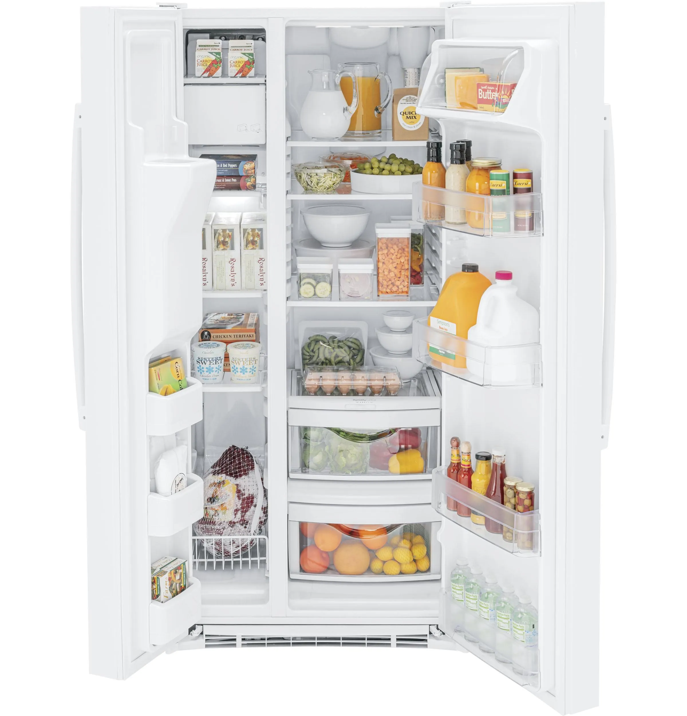 GSS23GGPWW GE® 23.0 Cu. Ft. Side-By-Side Refrigerator