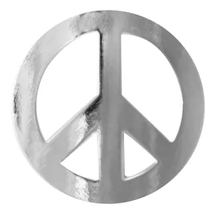 Hair Hook Peace Sign - Silver Ponytail Holder