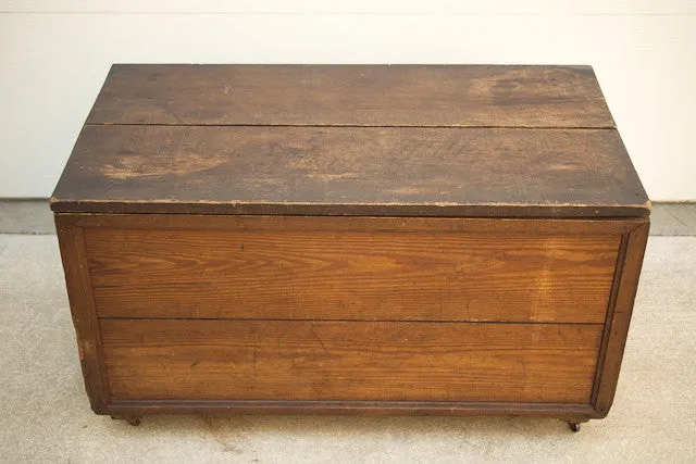 Hand Crafted Wood Farm Trunk