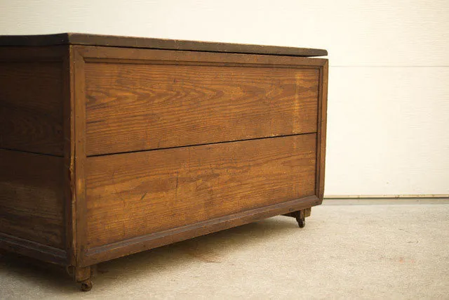 Hand Crafted Wood Farm Trunk