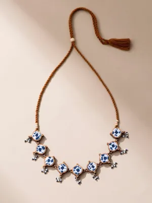 Handcrafted Choker Necklace Blue