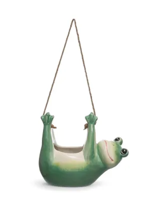Hanging Dolomite Frog Planter