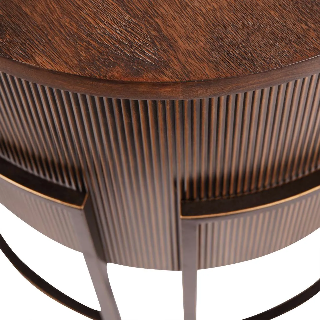 Hunter Corrugated Antique Gold End Table