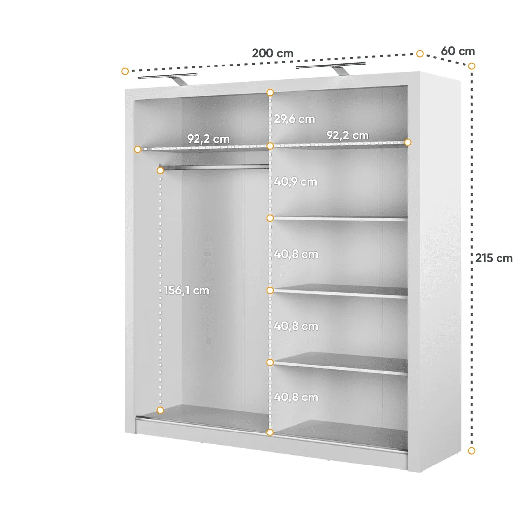 Idea ID-16 Sliding Door Wardrobe 200cm