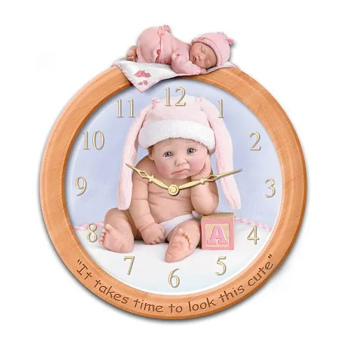 It Takes Time To Look This Cute Sculpted Wall Clock by The Bradford Exchange