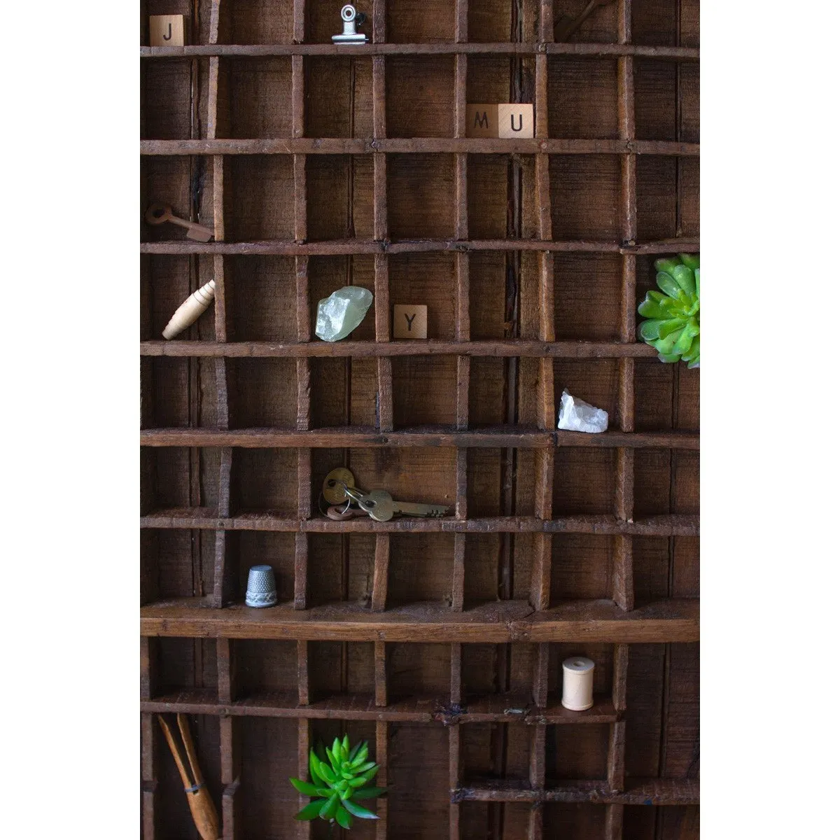 Kalalou - ANTIQUE WOODEN PRINTERS TRAY - NGN1005