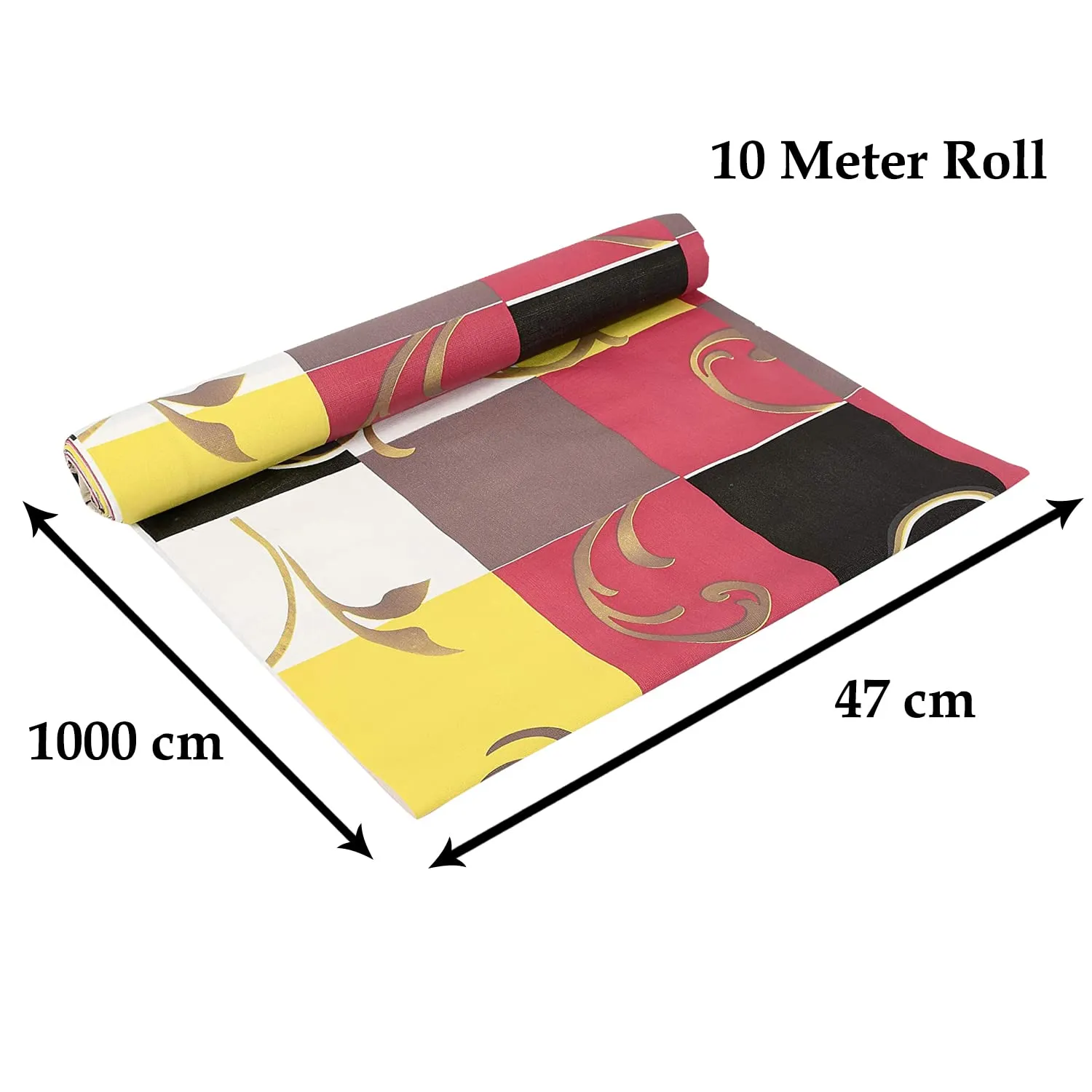 Kuber Industries Multiuses Multicheck Print Shelf Liners for Kitchen Shelves, cupboards, Wardrobe, Drawer, 10 Mtr (Multicolour)