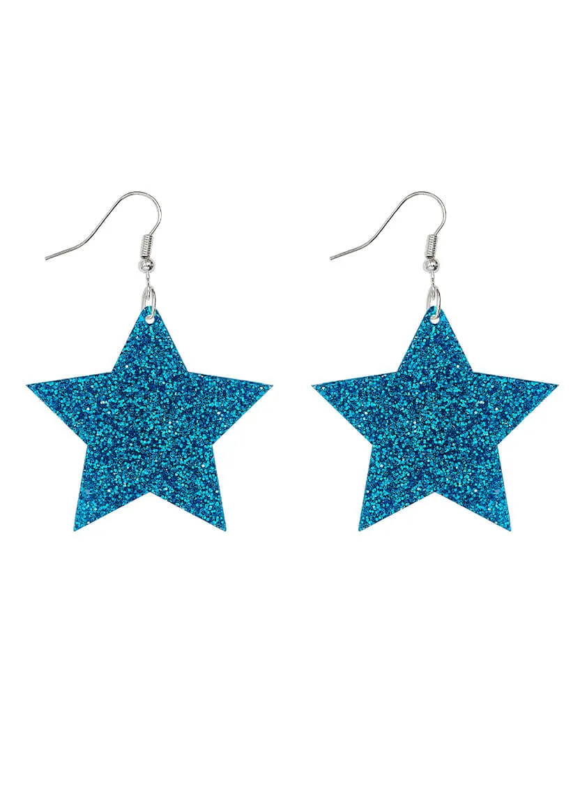 Large Star Charm Earrings