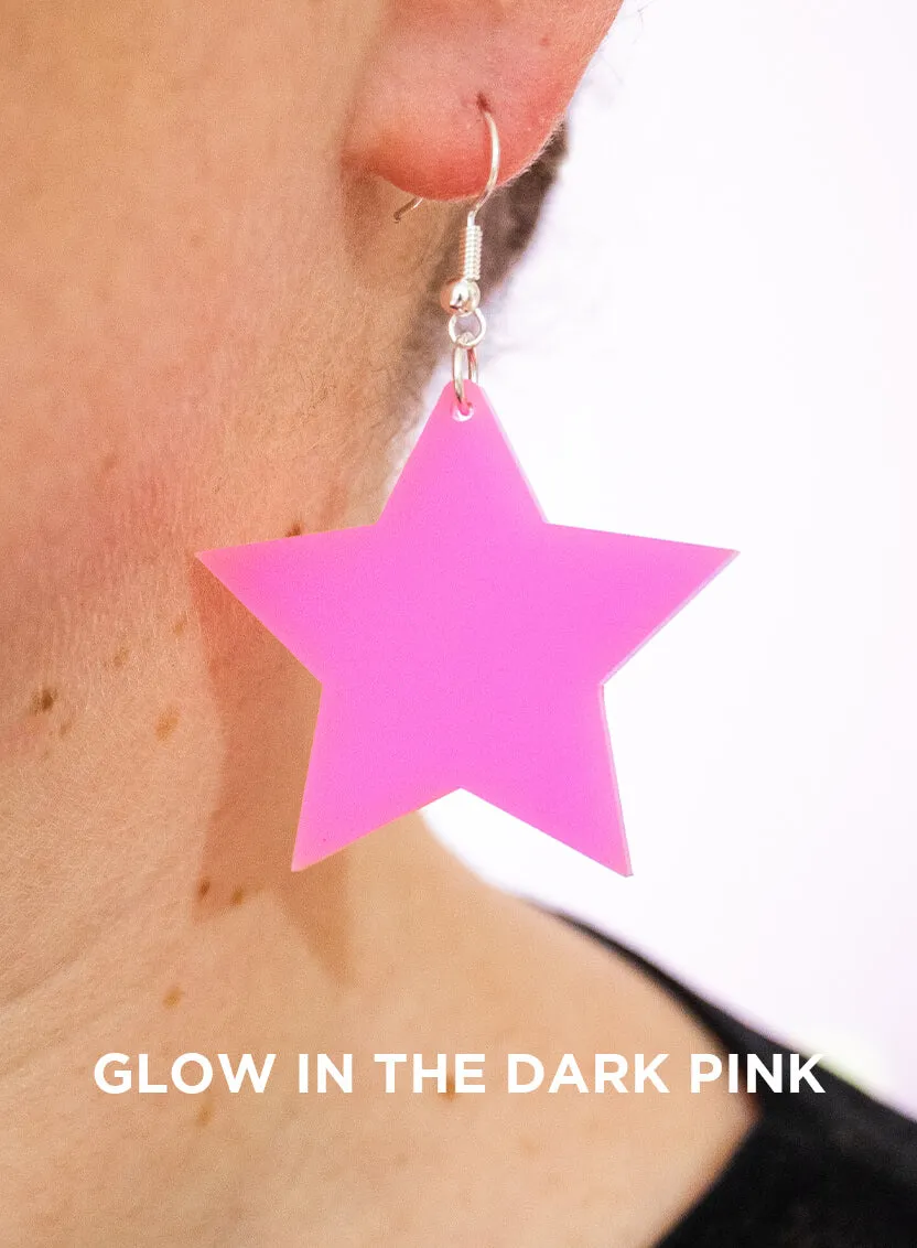 Large Star Charm Earrings