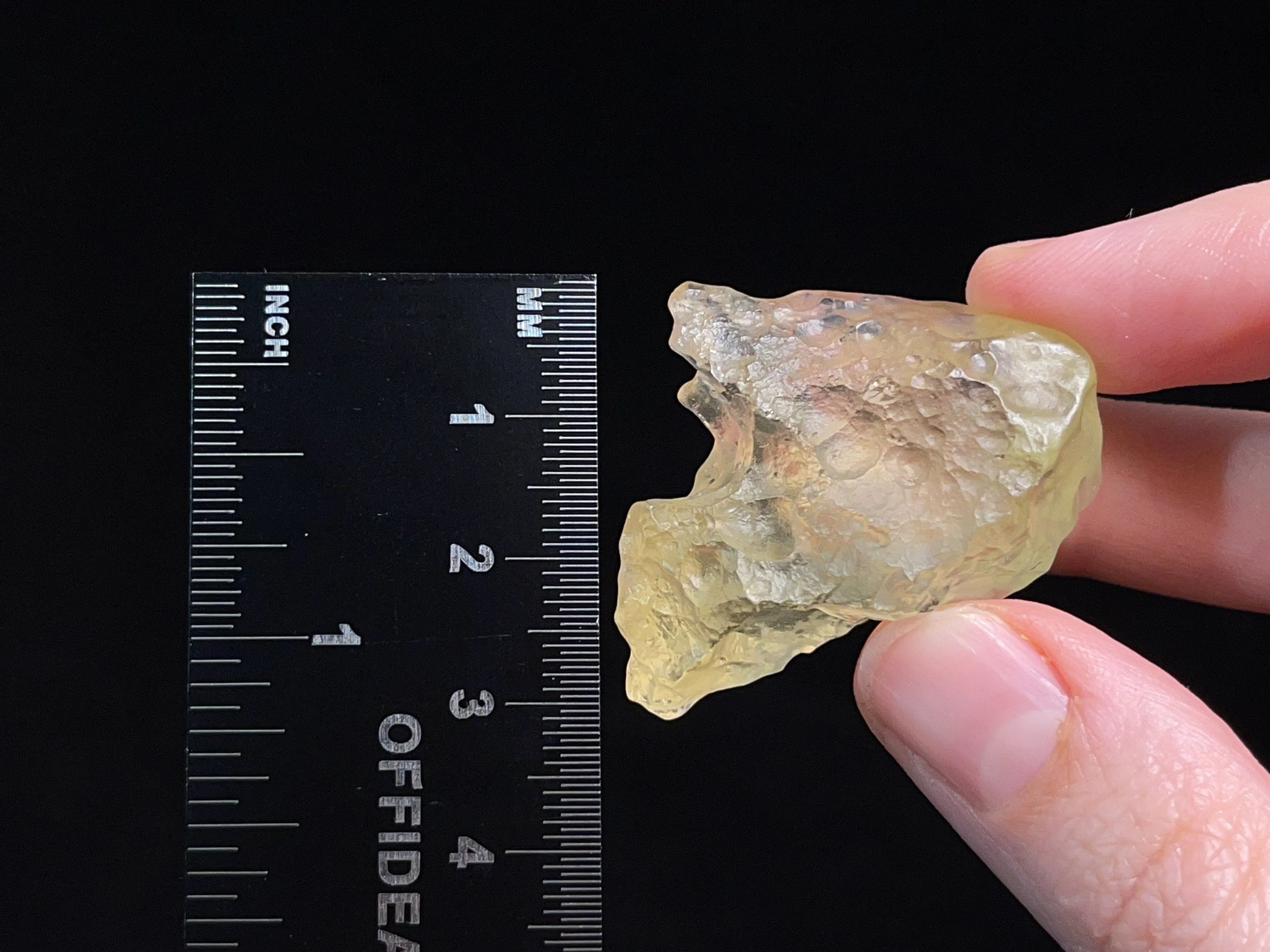 LIBYAN DESERT GLASS, Raw Crystal - Rare, 2A Grade, 15.8g - Metaphysical, Healing Crystals and Stones, 46825