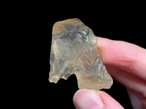 LIBYAN DESERT GLASS, Raw Crystal - Rare, 2A Grade, 15.8g - Metaphysical, Healing Crystals and Stones, 46825
