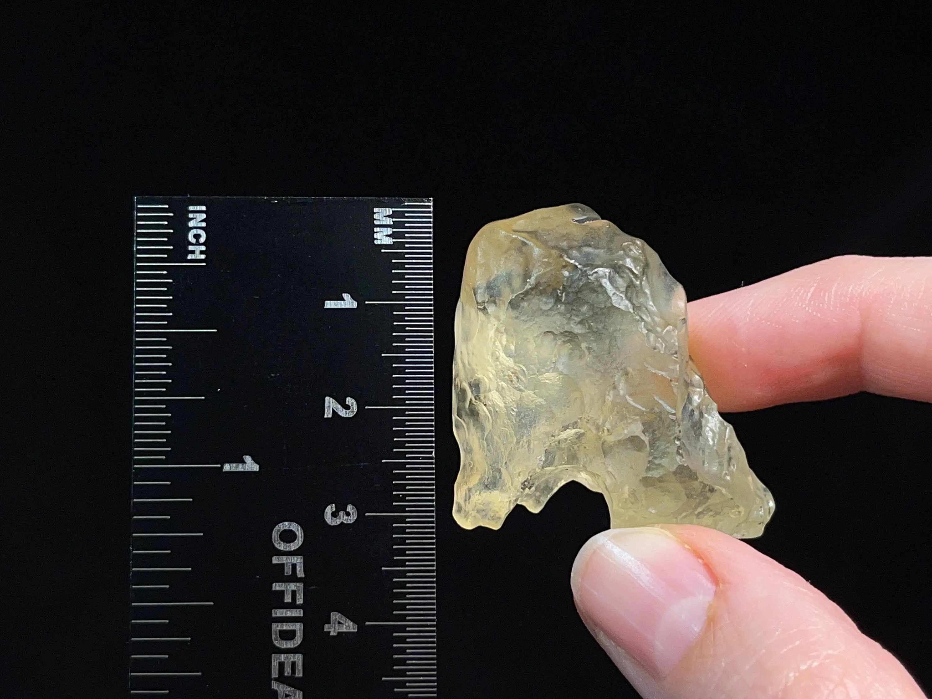 LIBYAN DESERT GLASS, Raw Crystal - Rare, 2A Grade, 15.8g - Metaphysical, Healing Crystals and Stones, 46825