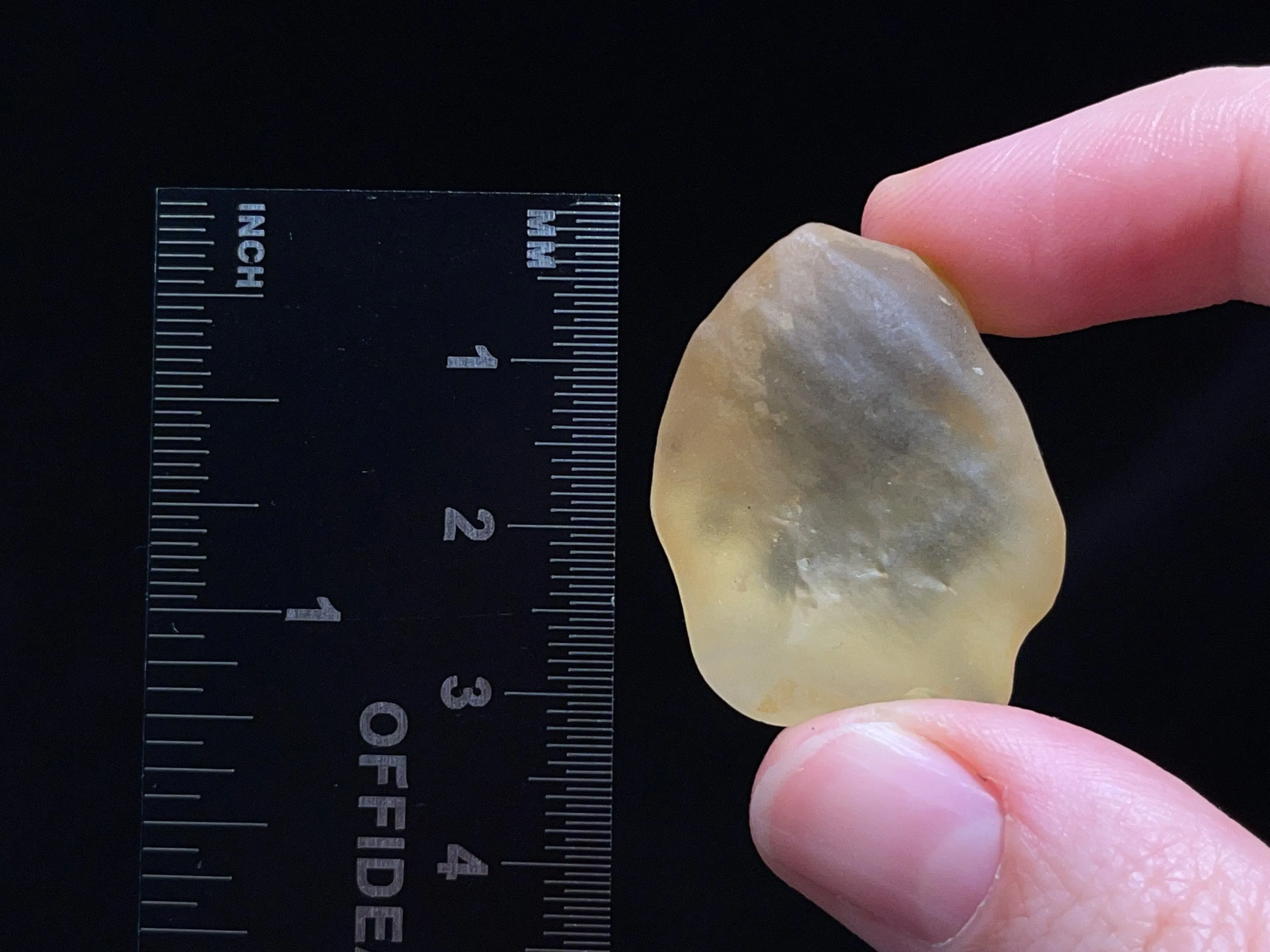 LIBYAN DESERT GLASS, Raw Crystal - Rare, 3A Grade, 13g - Metaphysical, Healing Crystals and Stones, 46987