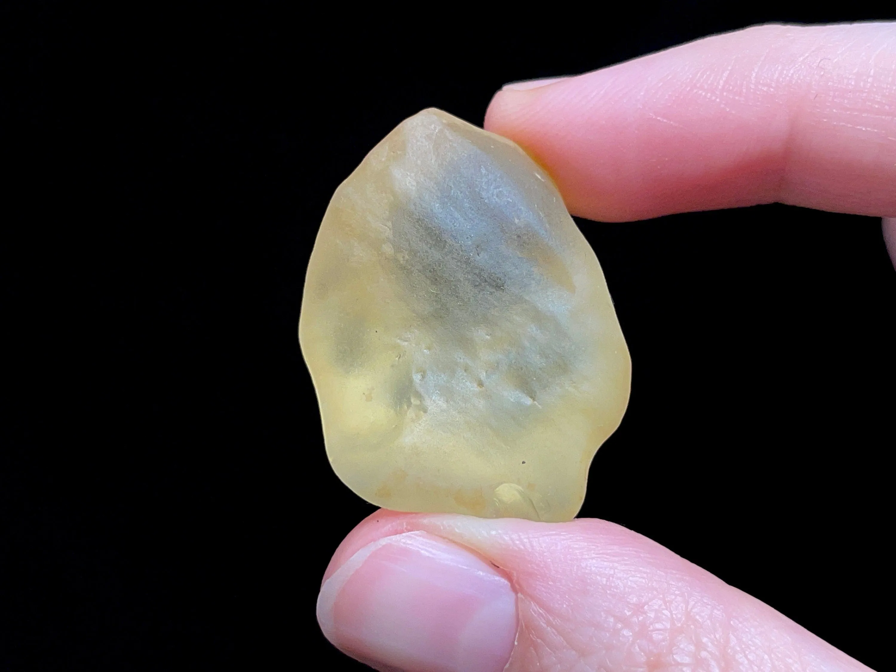 LIBYAN DESERT GLASS, Raw Crystal - Rare, 3A Grade, 13g - Metaphysical, Healing Crystals and Stones, 46987