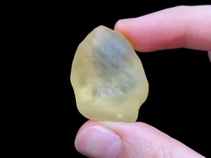 LIBYAN DESERT GLASS, Raw Crystal - Rare, 3A Grade, 13g - Metaphysical, Healing Crystals and Stones, 46987