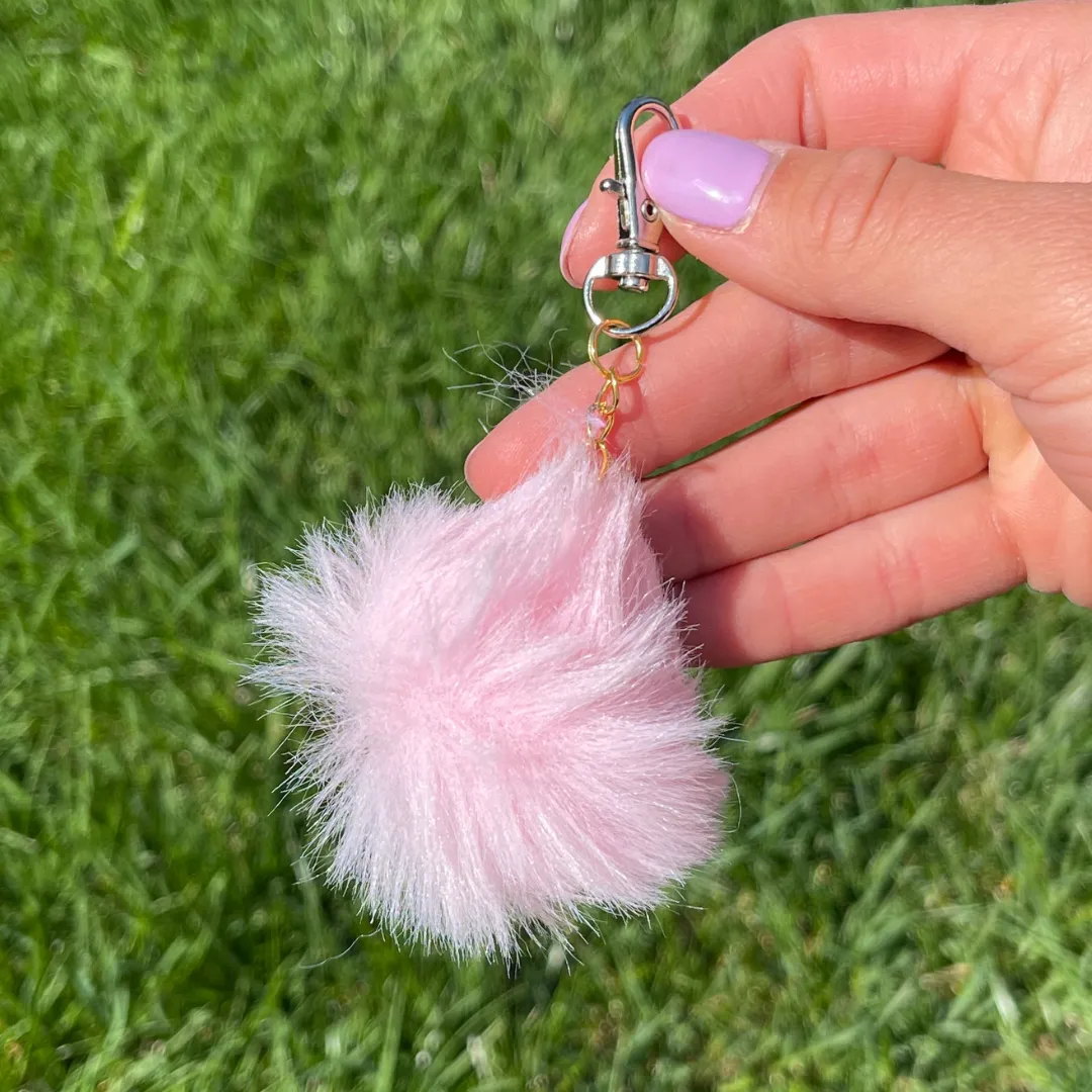Light Pink PomPom Water Bottle Charm
