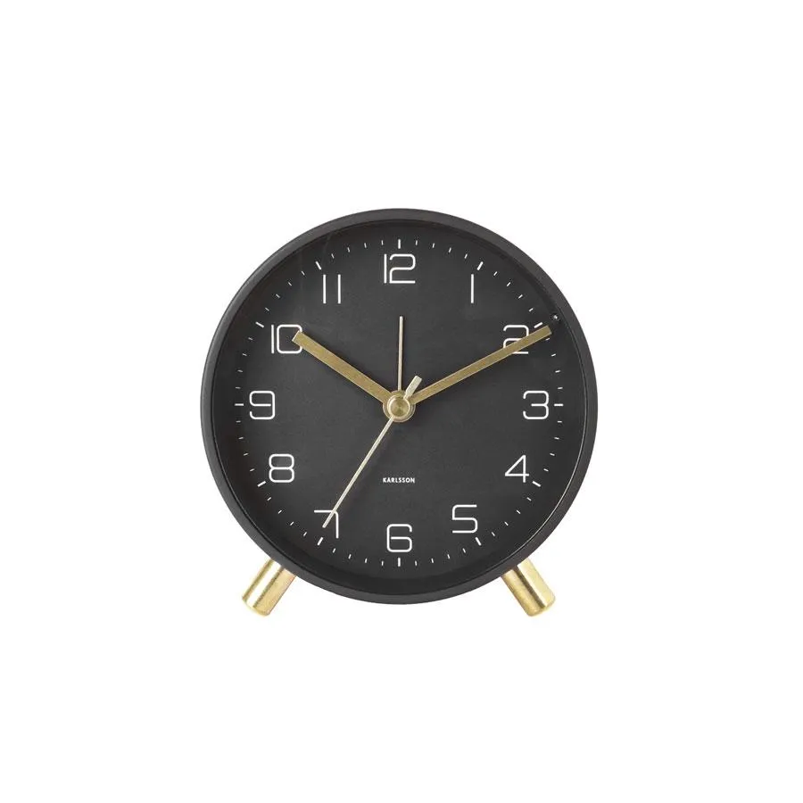 Lofty Alarm Clock with Light - Black
