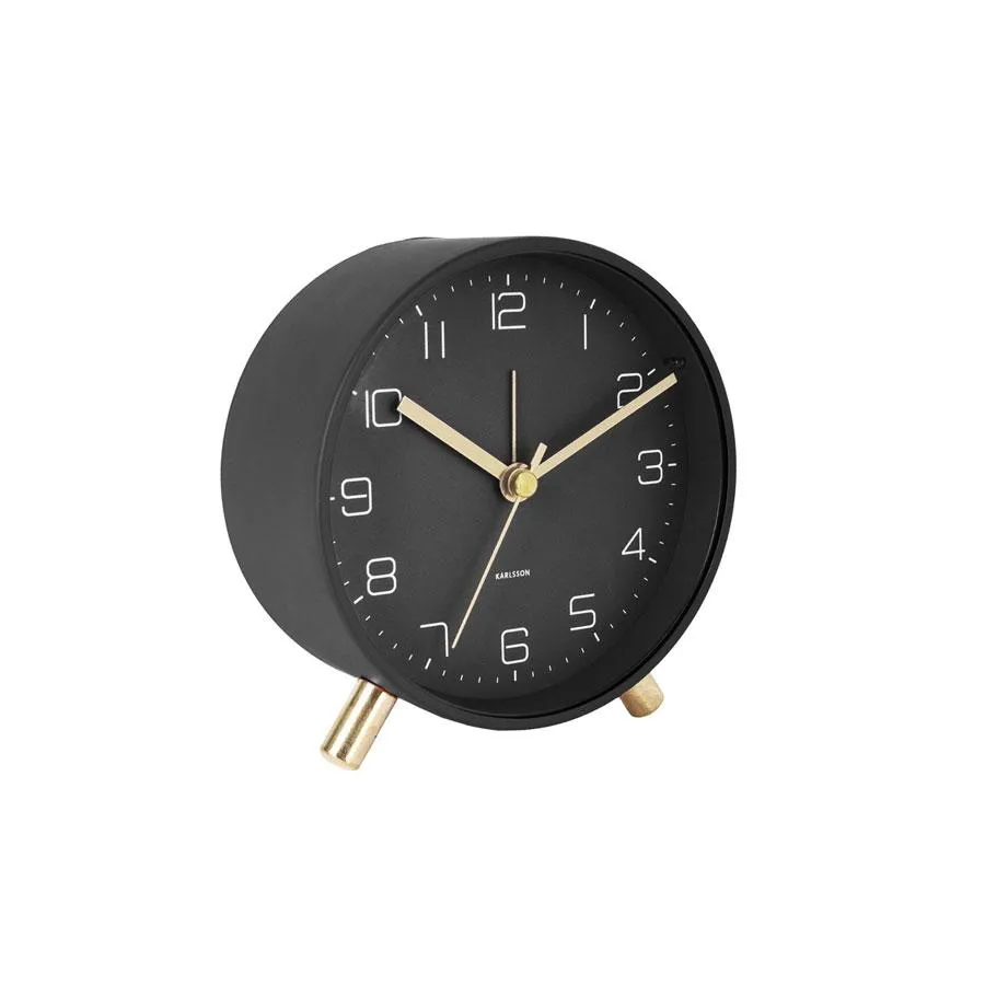 Lofty Alarm Clock with Light - Black