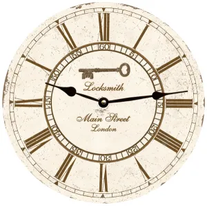 London Locksmith's Country White Clock