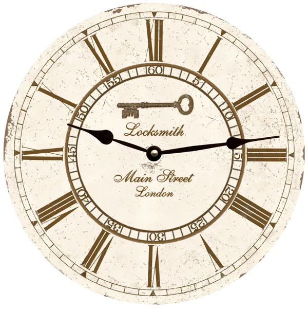 London Locksmith's Country White Clock