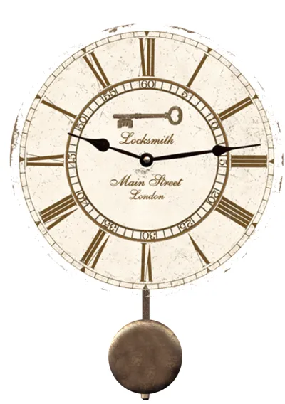 London Locksmith's Country White Clock