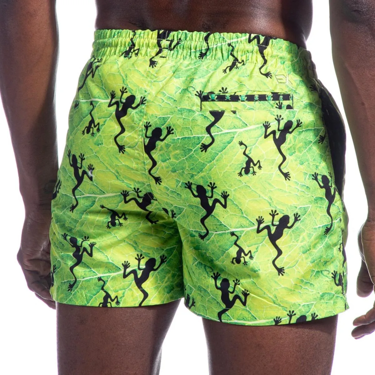 Maragogi Swim Trunks Lime Green Frogs